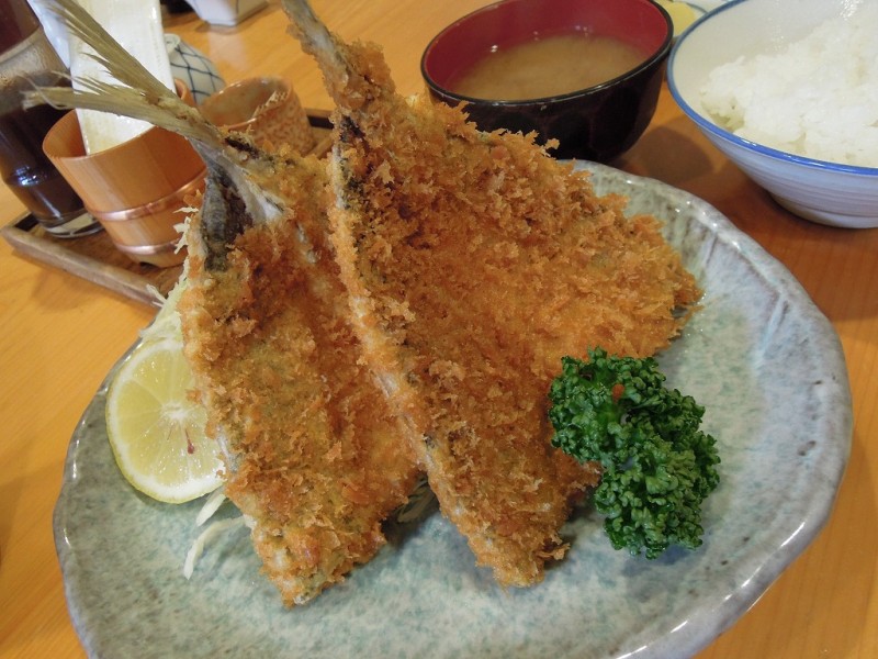 葉山 魚佐 アジフライ定食