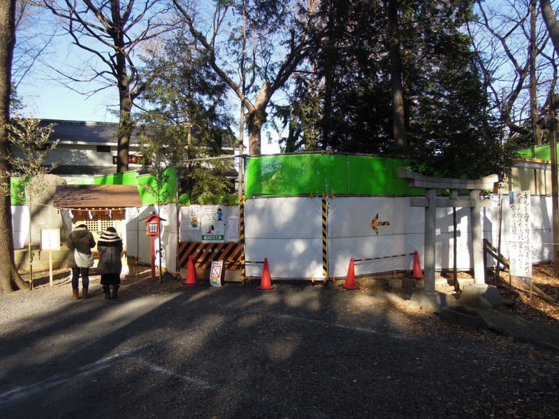 調神社 2014年 初詣 境内稲荷社工事中