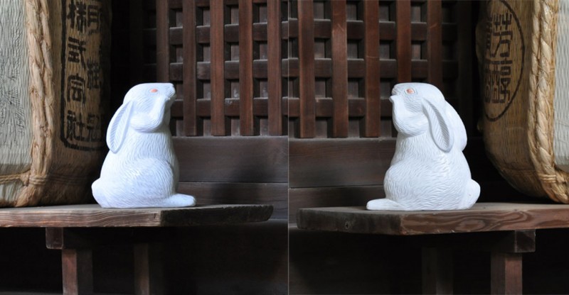 岡崎神社 脇の兎