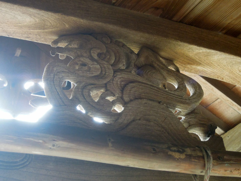 葉山須賀神社 拝殿 目貫 兎 後ろ