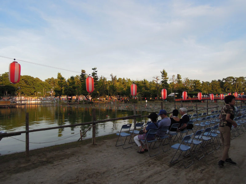 津島祭 天王川公園の池