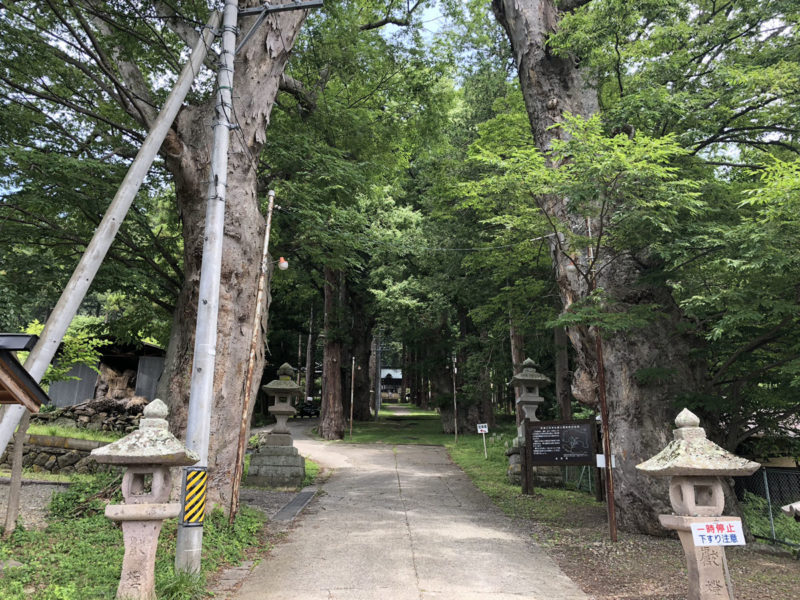 新海三社神社 参道