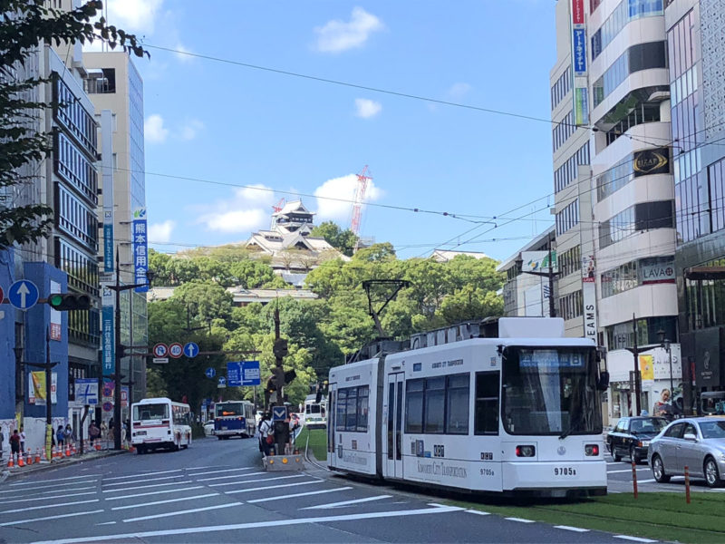 熊本市内 修復中の熊本城