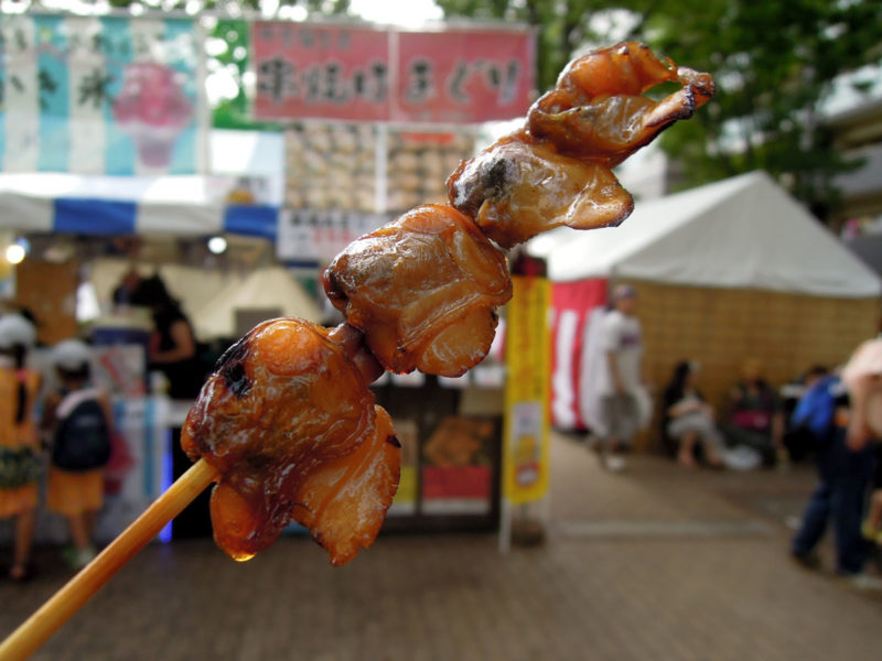 千葉 親子三代夏祭り 串焼きはまぐり