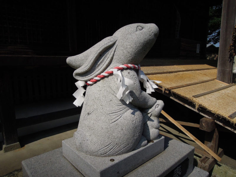 淡海國玉神社 狛兎 左