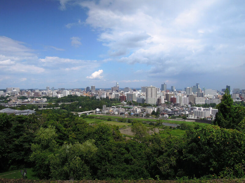 仙台 青葉城より仙台の街