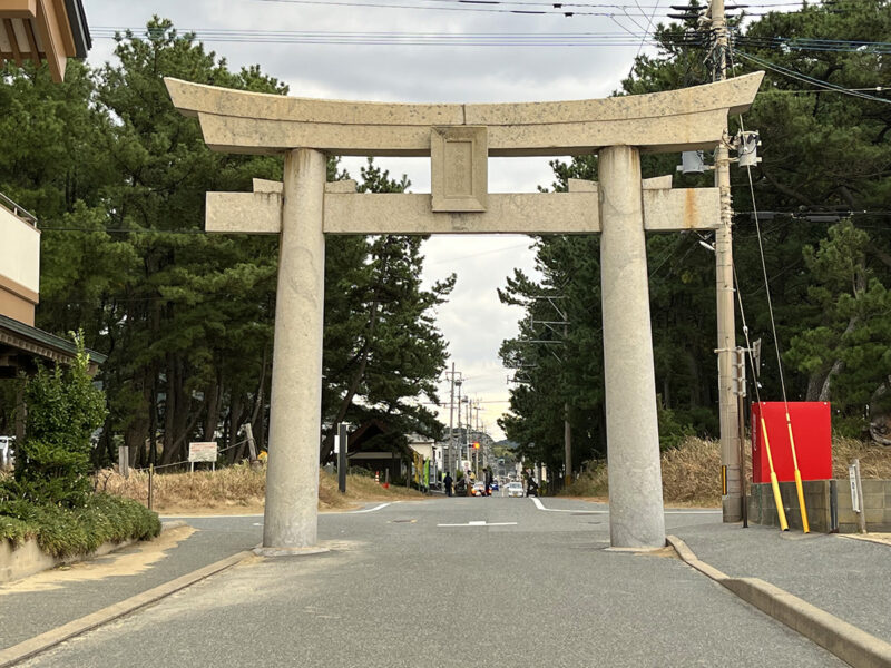 宮地嶽神社 海岸 鳥居